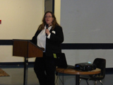 Leigh McCulloch of the MPC, presenting to the attendees of Ste. Anne annual training