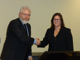 Executive Director Andrew Minor thanks Minister Stefanson for her visit to MPC